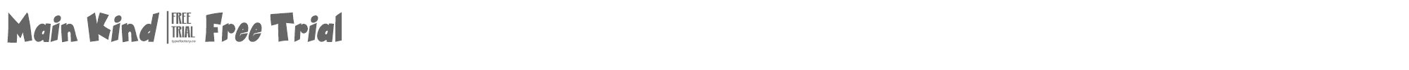 Sample characters Main Kind Font